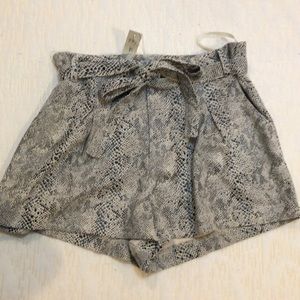 Snake print shorts